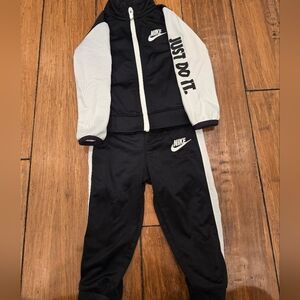 Nike Kids Black and White Track Suit